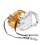 Luxury Gold/Silver Design Dog Auto Leash Retractable 3M