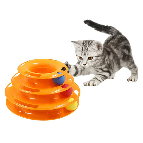 Cat Toy Three Levels Tower Tracks Disc