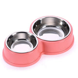 Pet Stainless Steel Double  Food And Water Dish