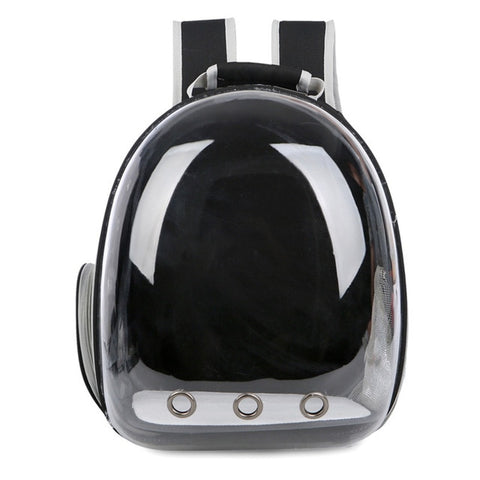 Pet Transparent Travel Backpack Capsule Black