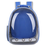 Pet Transparent Travel Backpack Capsule Blue