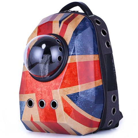 Cat Transport Carrying Space Capsule England Flag